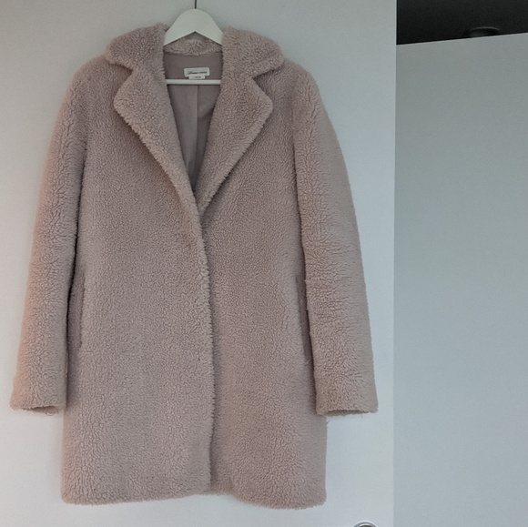 Lovers + Friends Jackets & Blazers - Pink mid length teddy coat